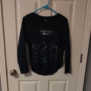 Navy Blue 'Follow Your Dreams' Long Sleeve Shirt